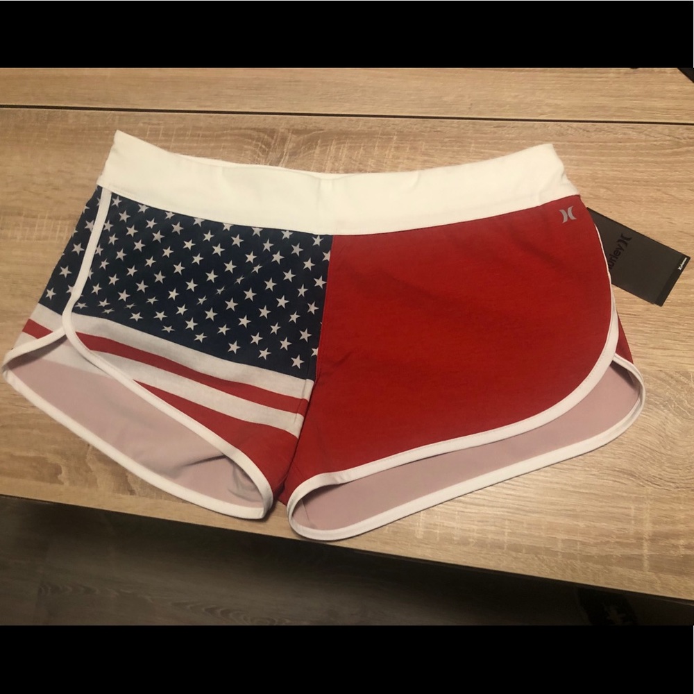 Hurley Women American Flag Swim Shorts